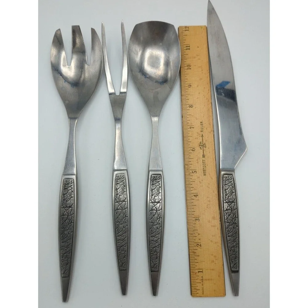 Arthur Salm Stainless Steel Hostess Serving Carving‎ Salad Set AS ASF3 MCM Japan